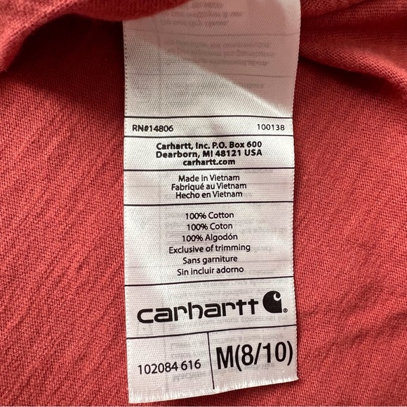 Carhartt Women’s Button Down Shirt Rust Red Outdoor Casual Cotton Soft Medium - Picture 8 of 10